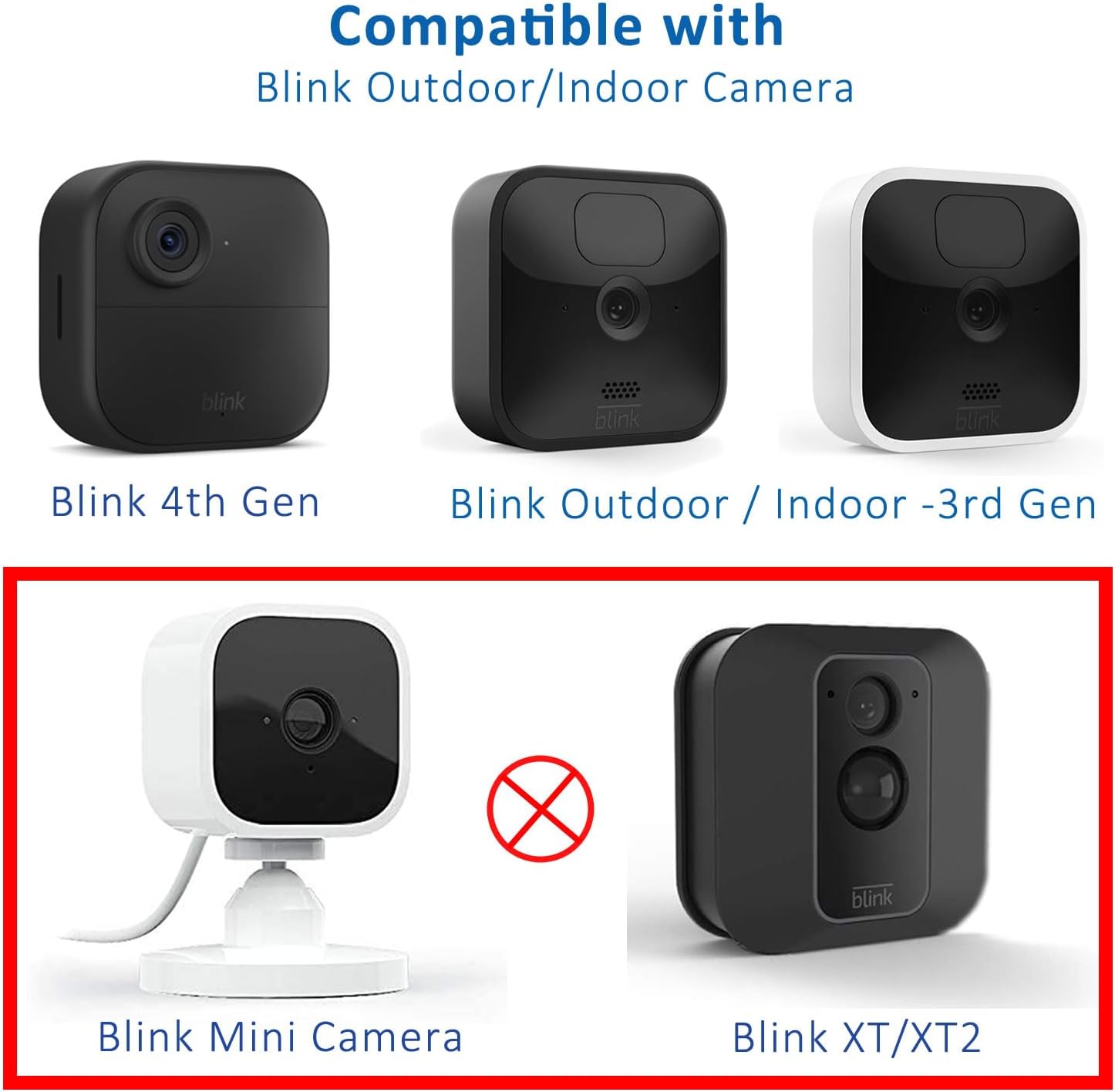 All New Blink Outdoor 4th & 3rd Gen Camera Mount Bracket,5 Pack Full Weather Proof Housing/Mount for Blink Outdoor Cameras Security System(Camera not Included)