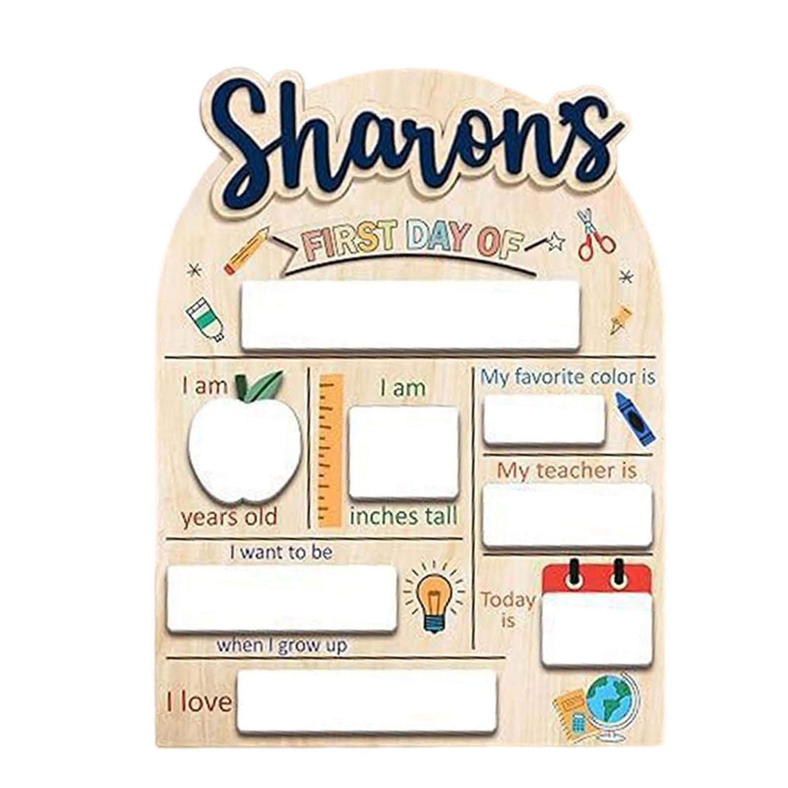 Jazuaiao D Return Classroom Oor Sign Individualize Incise Woo Plate Creative Creation Permanent Finish For Homeschooling Eck Individualize Back To School Sign