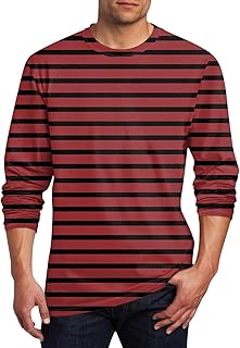 UHouse
Men's Casual Long Sleeve Shirt Oversized T-Shirts Fashion Crew Neck Long Sleeve Striped Shirt Casual Long Sleeve T-Shirt Casual Tee Tops Long Shirt Light Thin Pullover Cotton Clothing M-5XL