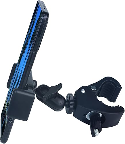 Miniatura 2 de Phone Holder with Clamp for Golf Cart Universal Phone Mount Holder for Bicycle, Wheelchair, Stroller Mic Stand Phone Holder