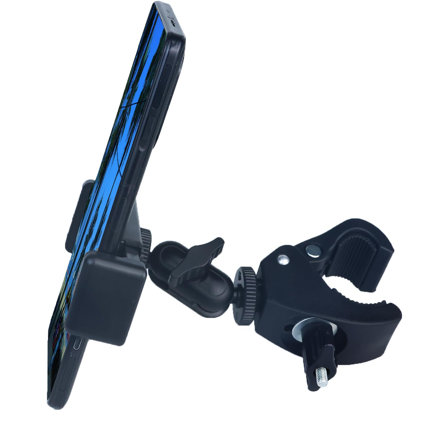 Soporte de teléfono con Abrazadera para Carrito de Golf, Soporte Universal para Bicicleta, Silla de Ruedas, Soporte de micrófono para Cochecito, Soporte para teléfono