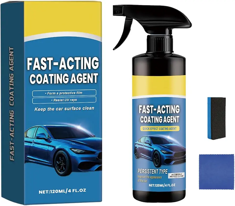 Car Coating Spray, Quick Effect Coating Agent,Quickly Coat Car Wax,Car Scratch Wax Polish Spray Waterless Wash,