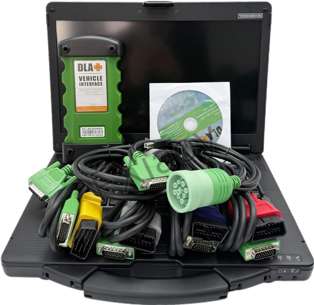dla+2.0 Vehicle Interface Diesel New 2024 Software Heavy Duty Truck Scanner Fleet Diagnostic Tool (Tools and Laptop)