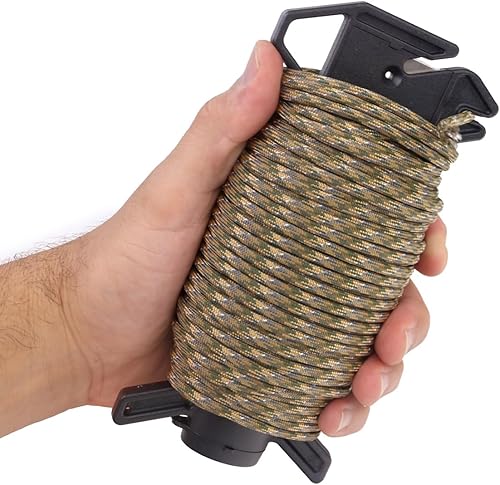Miniatura 6 de Atwood Rope MFG Ready Rope - Cuerda de paracaídas de nailon reflectante 550 de 100 pies, 7 cuerdas, equipo de supervivencia exterior, fabricado en