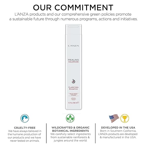 Miniatura 5 de L'ANZA Champú aclarante Healing Colorcare - Refresca, repara y extiende la longevidad del color, con fórmula sin sulfato, sin parabenos, sin gluten