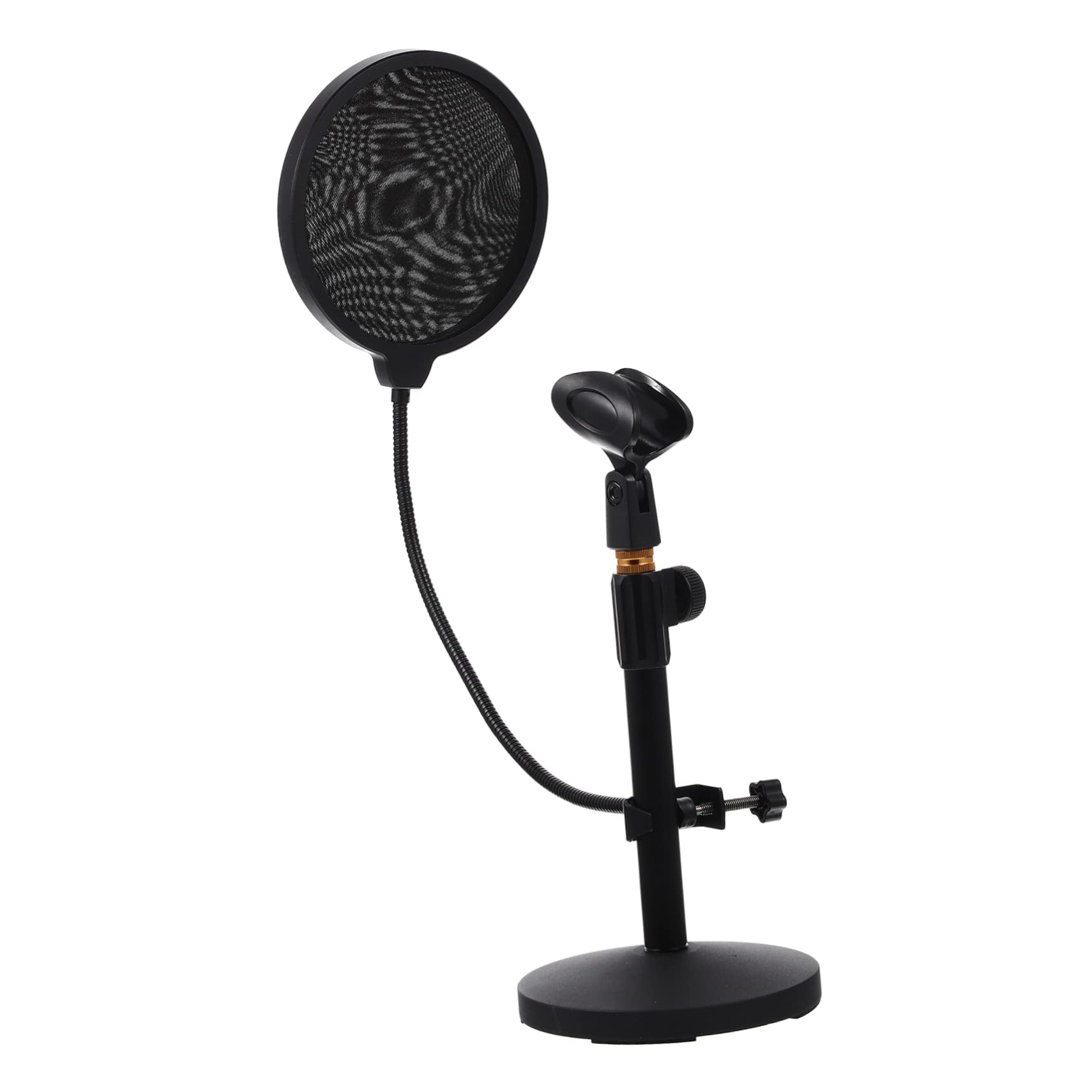 Soporte De Micrófono Ajustable Con Base Pesada y Filtro Anti-pop Para Escritorio Soporte Metálico Estable Para Estudio Casa y Transmisión Con Clip y Diseño Ergonómico Adaptable