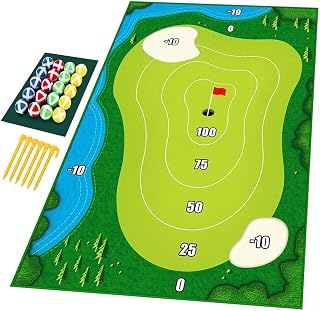 FLEAGE Golf Chipping Mat, Battle Royale Golf Game, Indoor Outdoor Golf Games Set, Casual Golf Game Set, Sticky Golf Mat Game Set, Golf Training Aid Equipment for Outdoor Practiced