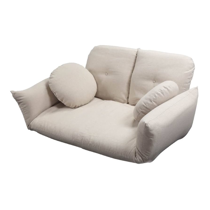 ソファ　ソファー　リクライニングソファ　2人掛け　フロアソファ　ベージュ ソファーベッド 収納付き 幅150 2人掛け フロアソファ ソファー