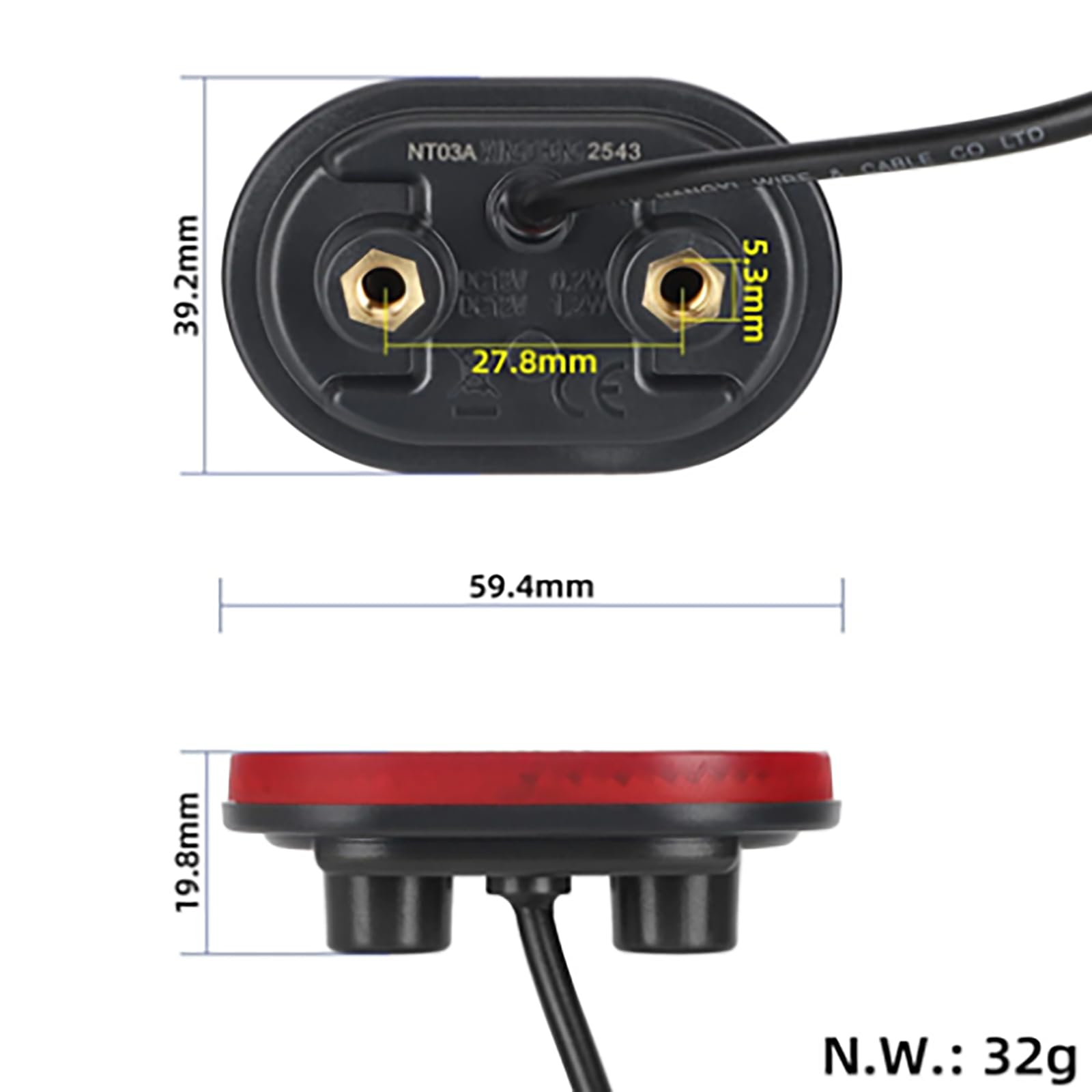 Garde-boue arrière pour trottinette électrique Xiaomi 6 | Accessoires de rechange avec feu arrière, support anti-éclaboussures, feu arrière LED