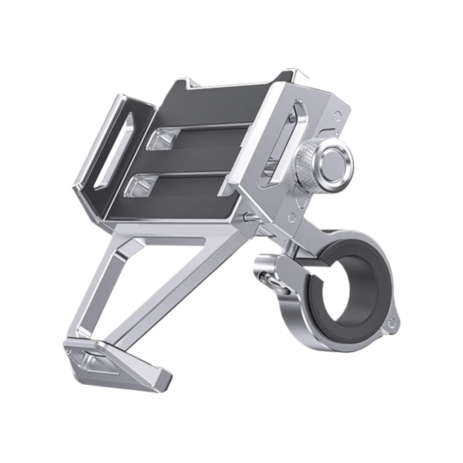 Soporte De Aluminio for Teléfono De Bicicleta con Manillar De Soporte for Teléfono De Motocicleta, Ciclismo, Montaña Y Campo A Través Adecuados(Sliver)
