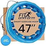 FIT ON FORM Infinity Weighted Hula Hoop for Adults Weight Loss - Smart Exercise Hola Circle Hoop for Women Abs Workout - 47 Inches