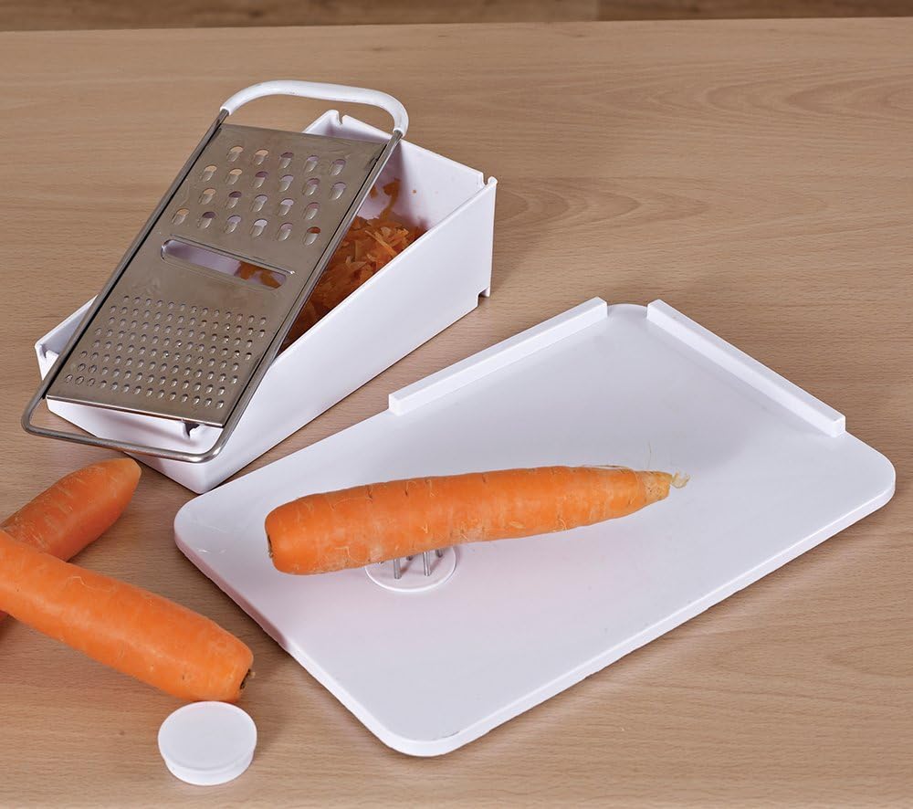 NRS Healthcare Kitchen Spread Board with Spikes and 3 Way Grater