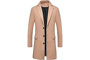 Men's Classic Wool Trench Coat: A Timeless Classic, Redefined in Tan