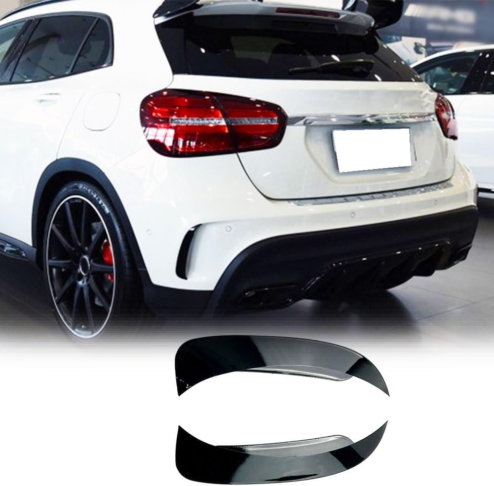 Gloss Black Rear Bumper Vent for Mercedes Benz GLA Class X156 GLA200 GLA250 GLA45 AMG Sport Utility 2013-2019 Customized ABS Air Fender Scoop Spoiler Protector Splitter Cover Trims