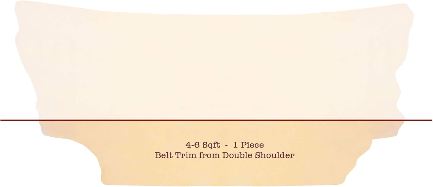 Full Grain Veg Tan Single & Double Shoulder's (Craftsman Grade) by Sepici (4-6 ft - Belt Trim - Single Shoulder)