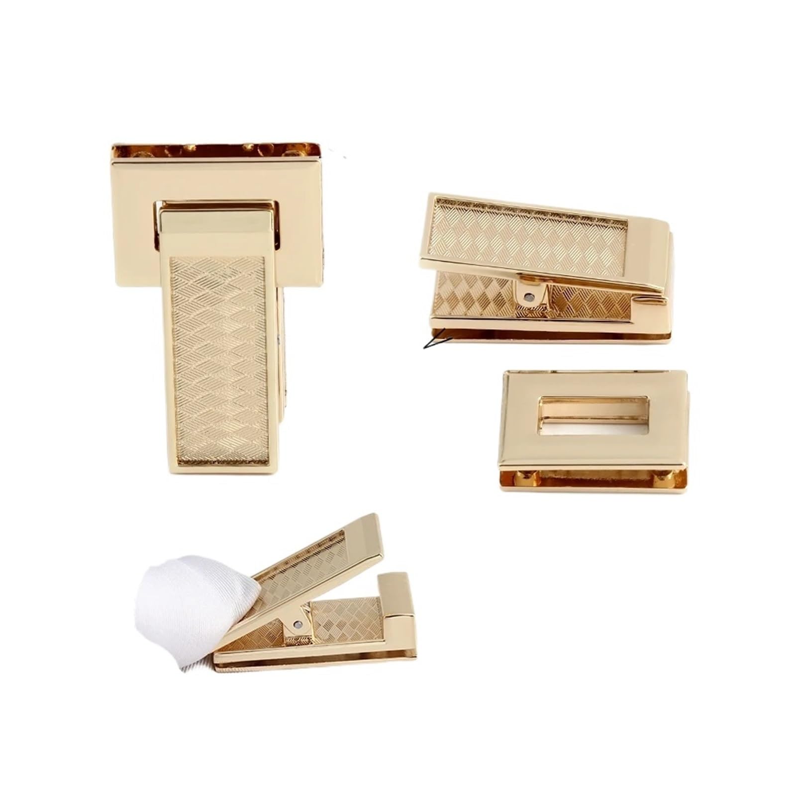 Skręć zamek, zamknij portfel, Zapięcia do torebek ze stopu metali, opakowanie 10 szt., 43 x 16 mm, 50 x 32 mm, wielokolorowe, do majsterkowania(Color 4)