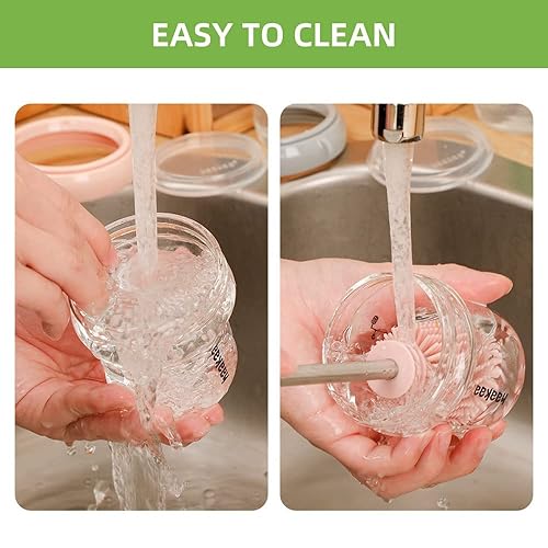 Miniatura 6 de haakaa Contenedor de almacenamiento de leche materna de vidrio para bebés, recipientes de almacenamiento de alimentos para bebés, tapa a prueba de