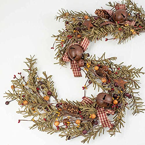 Rustic Artificial Pine and Pip Berry Christmas Garland - Soft