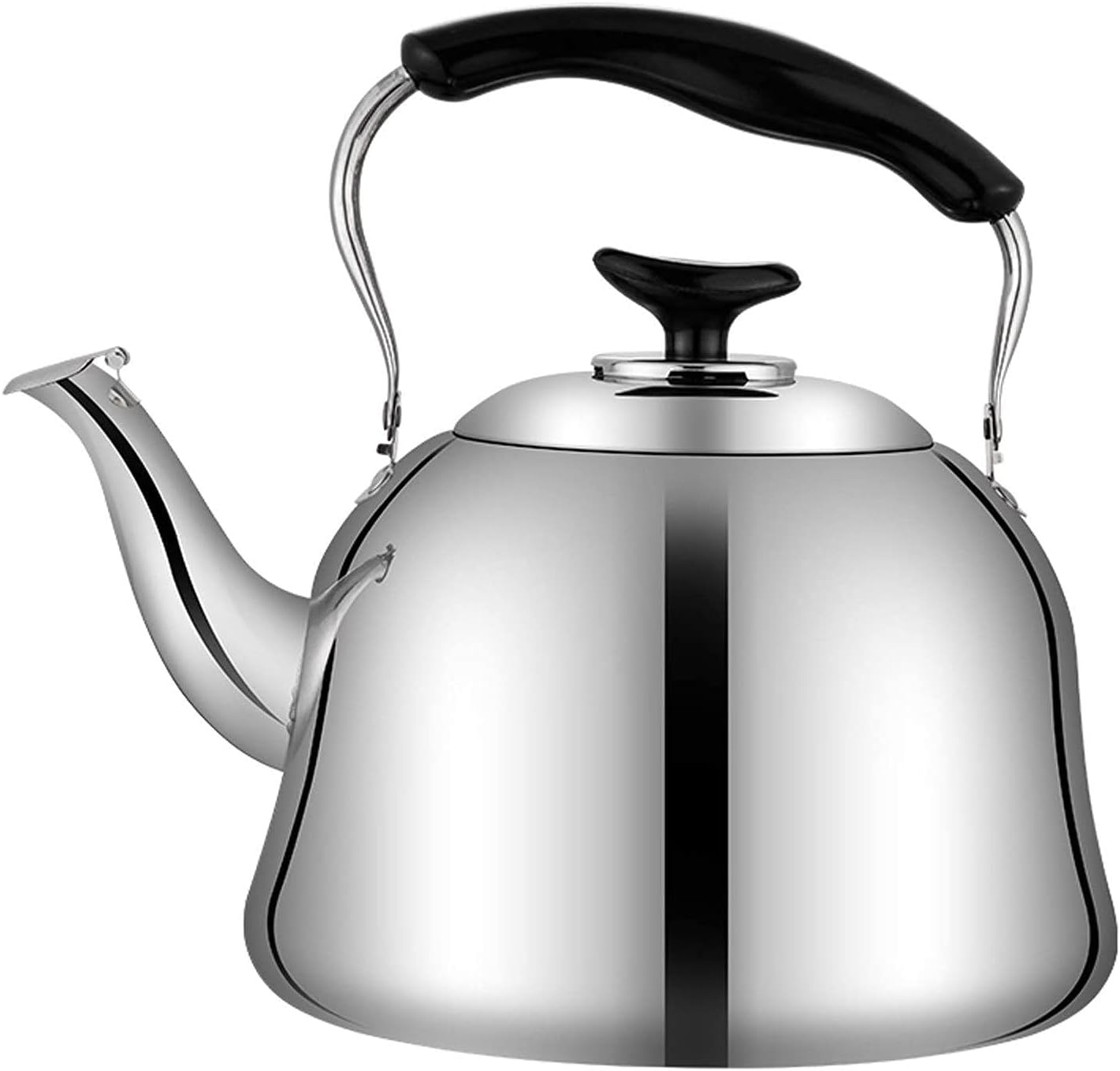 3L/4L/5L/6L Camping Coffee Pot & Whistling Tea Kettle - Heat-Resistant Handle, Durable Stainless Steel, Perfect for Outdoor & Stove Top Use, Ideal for Tea Lovers
