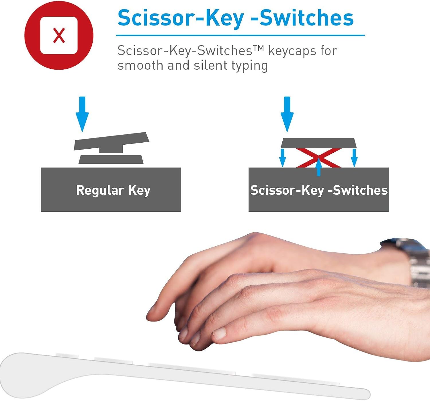 Macally Ultra Slim Wired Computer Keyboard, Silent Wired Mouse, and a Ergonomic Laptop Stand, All Your Office Needs
