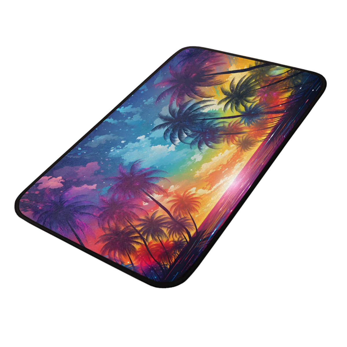 Tapis de sol palmier tropical 100x50 cm antidérapant entrée