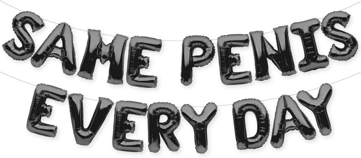 PartyForever Bachelorette Party Balloons Banner Black