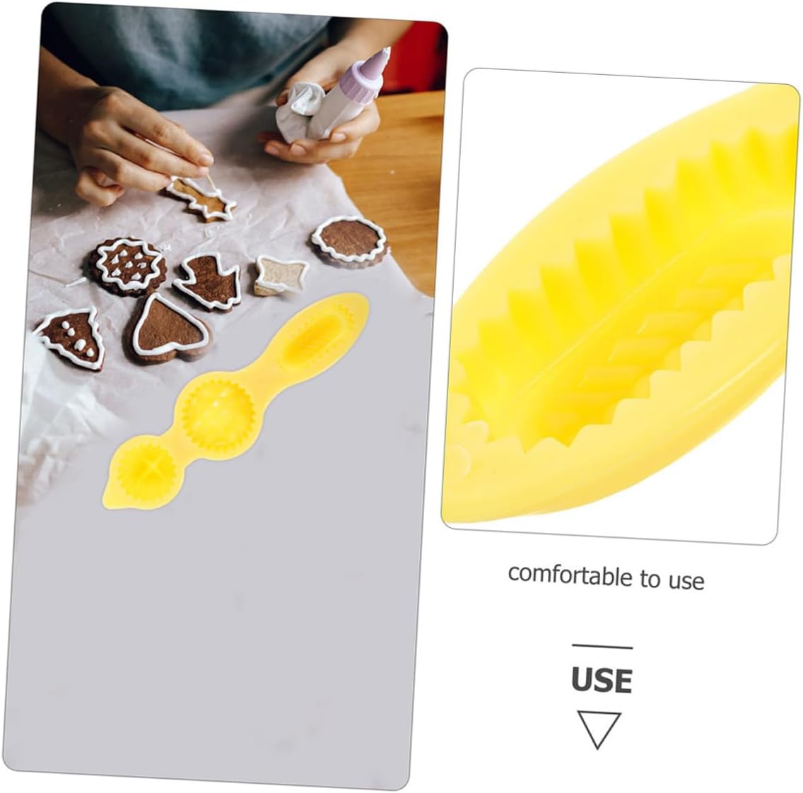 2pcs Reusable Cookie Press for Home Baking DIY Biscuit Molds with Smooth Surface Easy to Demold and for Adults and Gift for Baking Enthusiasts