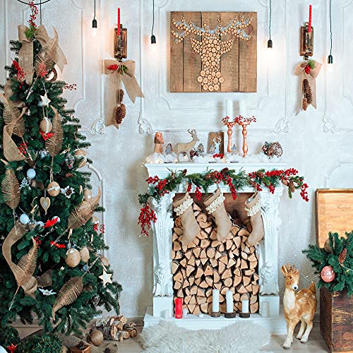 Haconba 10 Piece Christmas Tree Leaves Ornament Xmas Glittery Leaf With Clip Tree Hanging Baubles Decor For Christmas Home Party Decoration (Rose Gold) #TOP4