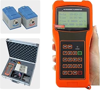 CNYST Ultrasonic Flow Meter Liquid Flow Meter TUF-2000H with Medium Type Transducer TM-1 for Pipe Diameter DN50 to 700mm with LCD Display Max Liquid Temperature 90 Degree