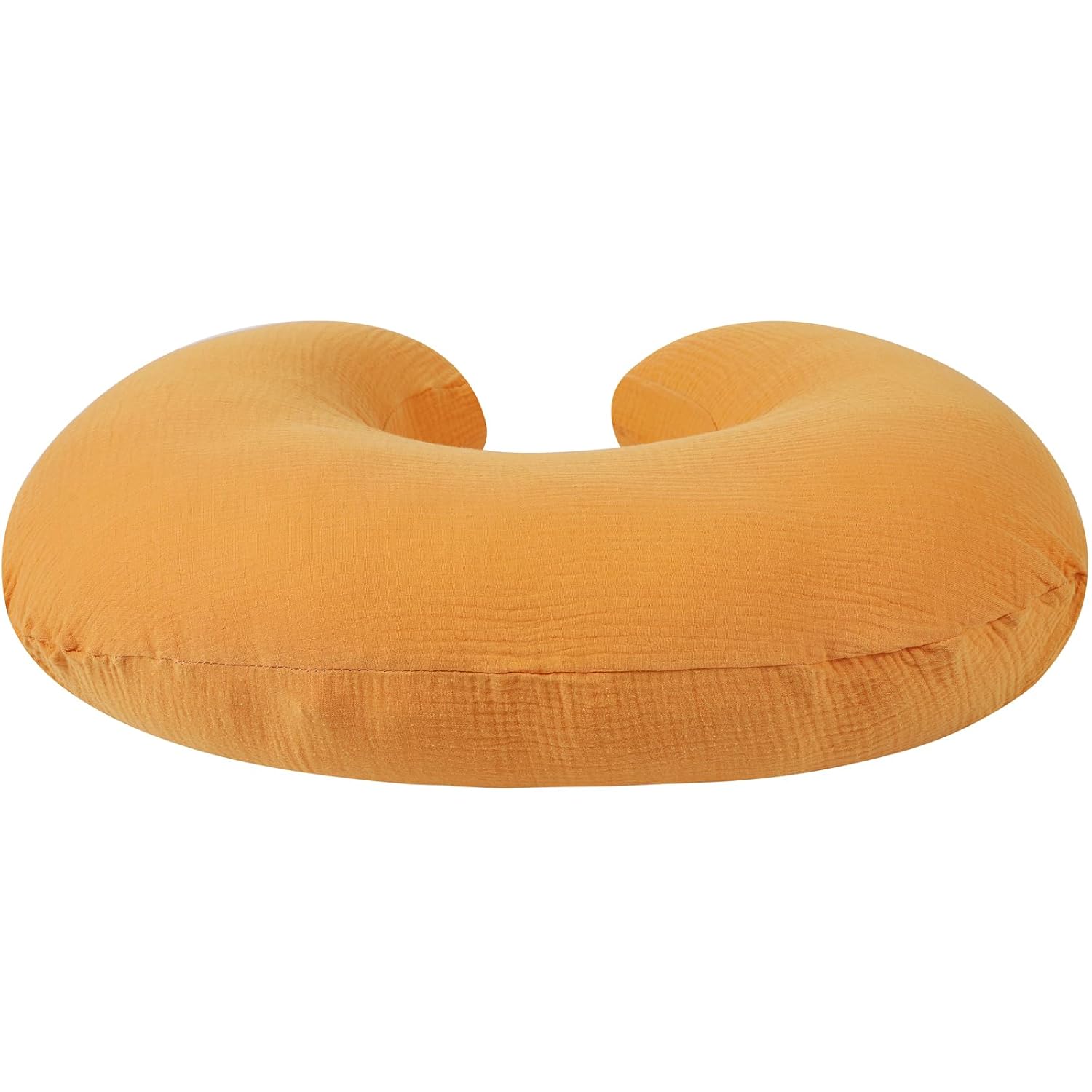 Onacosht Muslin Nursing Pillow Cover Soft 100% Cotton Feeding Pillow Slipcover Fits Standard Infant Nursing Pillow for Baby Boy and Girl, Orange - Image 6