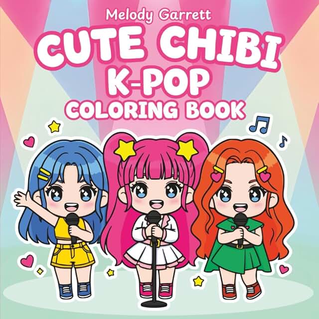 Cute Chibi K-Pop Coloring Book