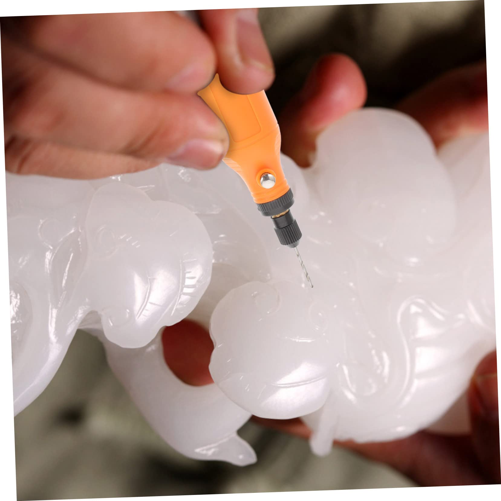 VILLCASE 1 Set Mini Cordless Rotary Tool with Lamp Speed Charging Polishing and Grinding Tool for Home and DIY Projects Compact and Portable Design