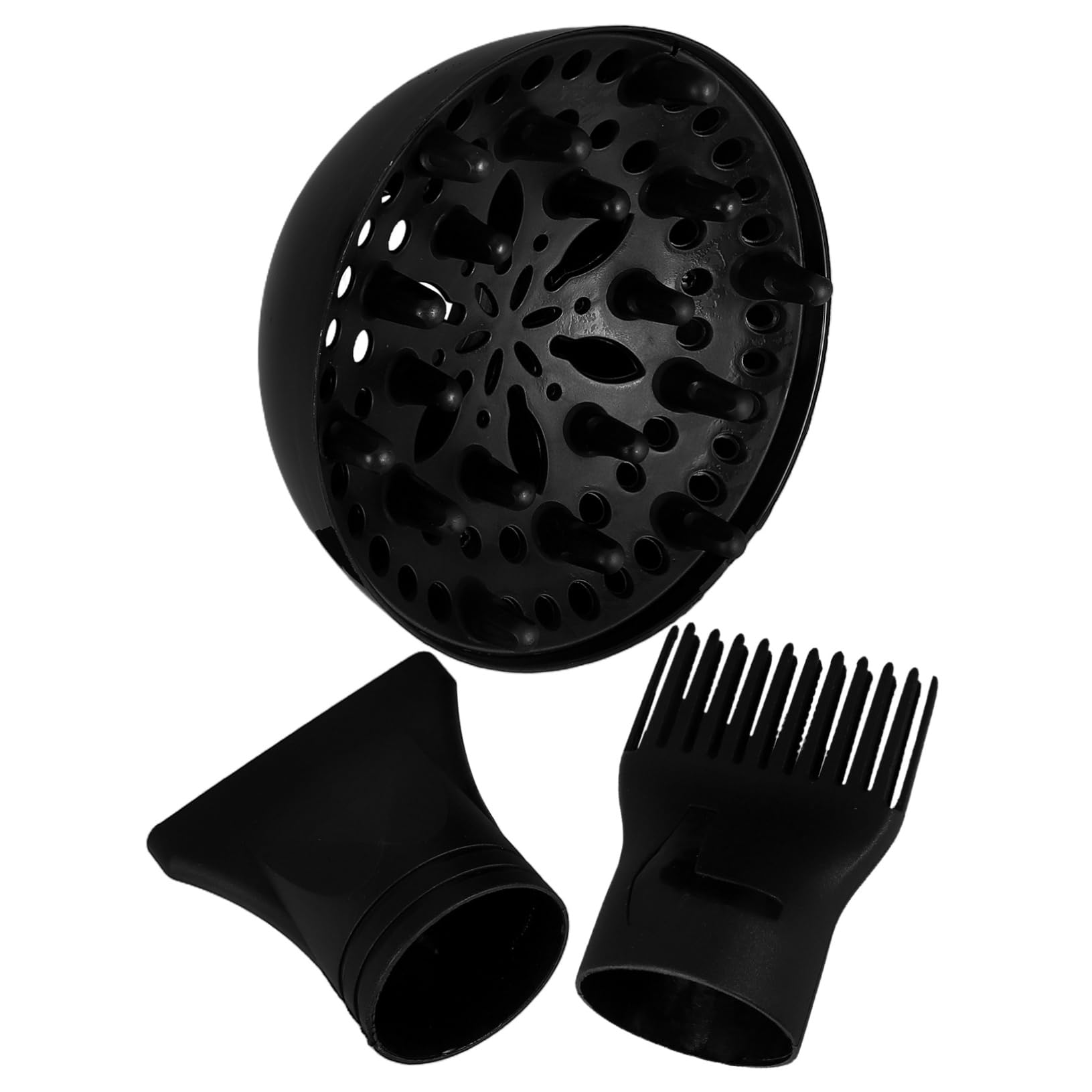 Garneck 3-in-1 Hair Dryer Attachment Set: Diffuser Concentrator and Comb Nozzles for Quick and Efficient Drying