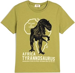 كوتون تيشرت عصري باكمام قصيرة للاولاد