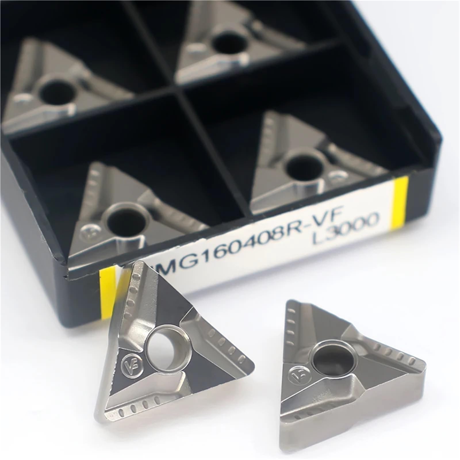10PS TNMG1604 TNMG160408 Cermet Inserto Herramientas De Corte Torneado TNMG331 332 CNC Hoja Torno Metal Para Acero Alto Acabado(TNMG160404L-VF 3000)
