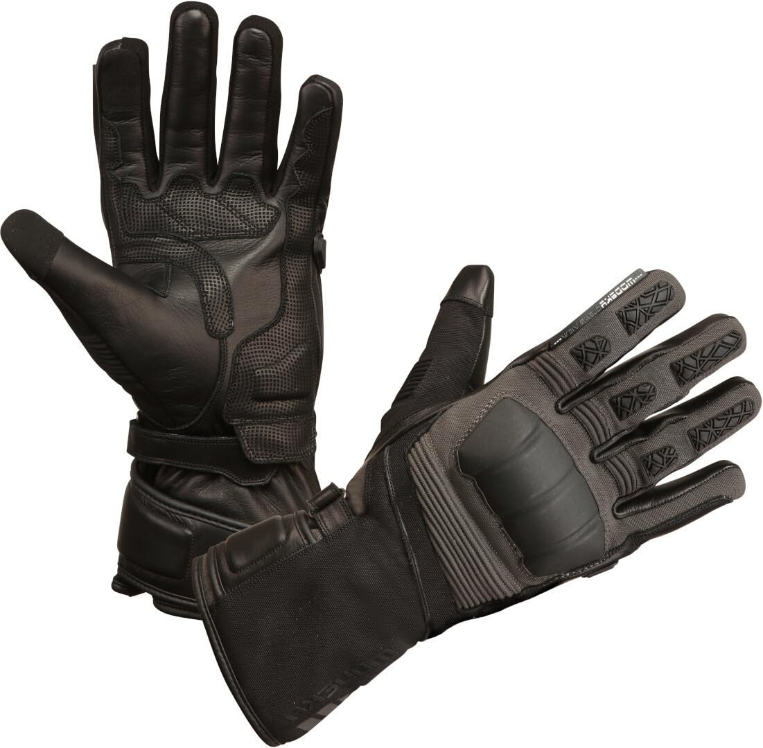 Modeka Black Ridge Rękawice motocyklowe, szary/czarny, 11