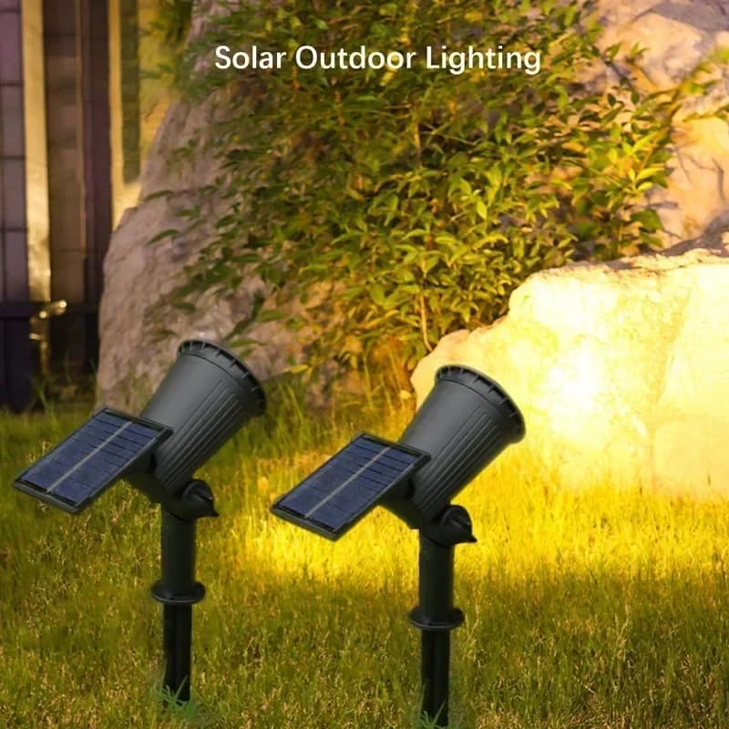 9LED Solar Spotlight Outdoor Waterproof Garden Spot Lights Landscape Pathway Lawn Lamp Decoration for Yard Lighting (White Light)