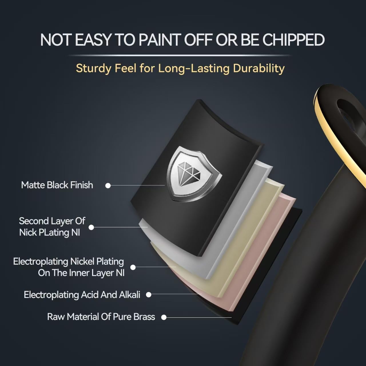 Black Gold Waterfall Sink Single Hole Vanity 1 Handle Brass Modern Unique Bathroom Faucets, 2 Tone Single Lever Copper Swan Style Vessel Hollow Faucet with Deck Plate for 3 Hole - Image 2