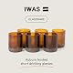 IWAS Upcycled Auburn Drinking Glasses | 250 ML | 8.45 OZ | Set of 6 | Sustainable Water Glasses | Environmentally Friendly Brown Glasses For Home Product Image 2