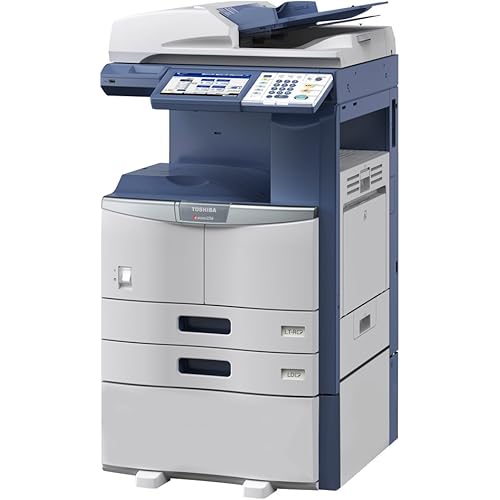 ABD Office Solutions Toshiba E-Studio 356 Tabloid-Size Black and White Laser Multifunction Copier - 11x17, 35ppm, Copy, Print, Scan, Network, Duplex, USB, 2 Trays, Cabinet