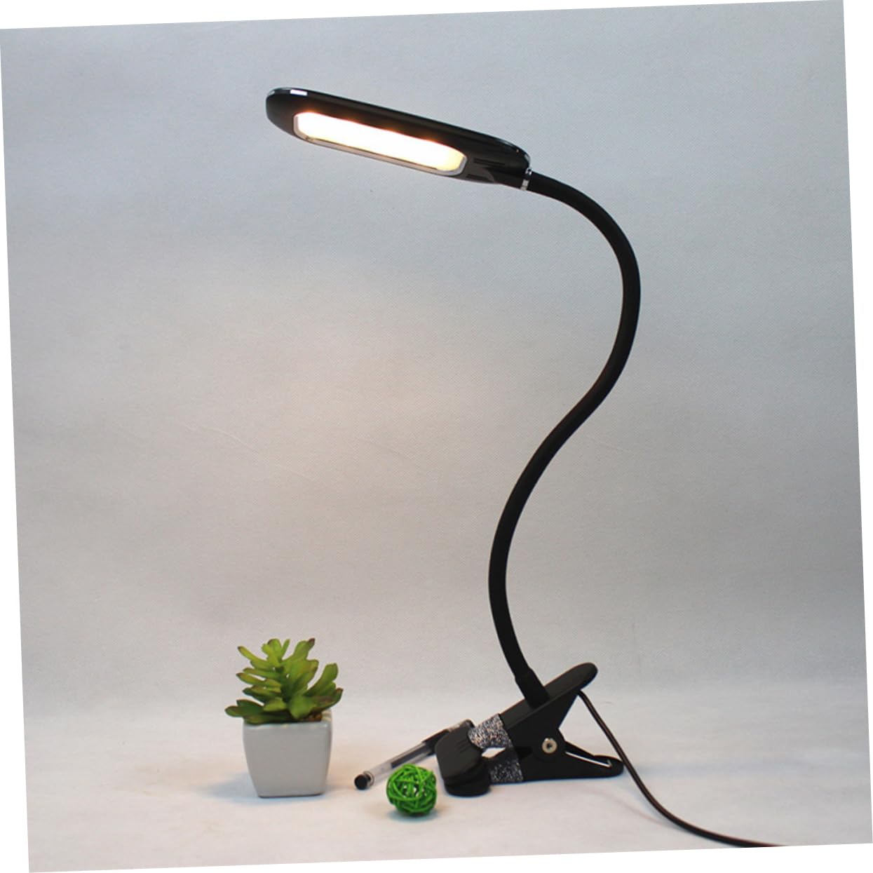Homoyoyo Clip-on Lamp Led Book Light 3 Brightness Levels Flexible for Bed Reading Travel