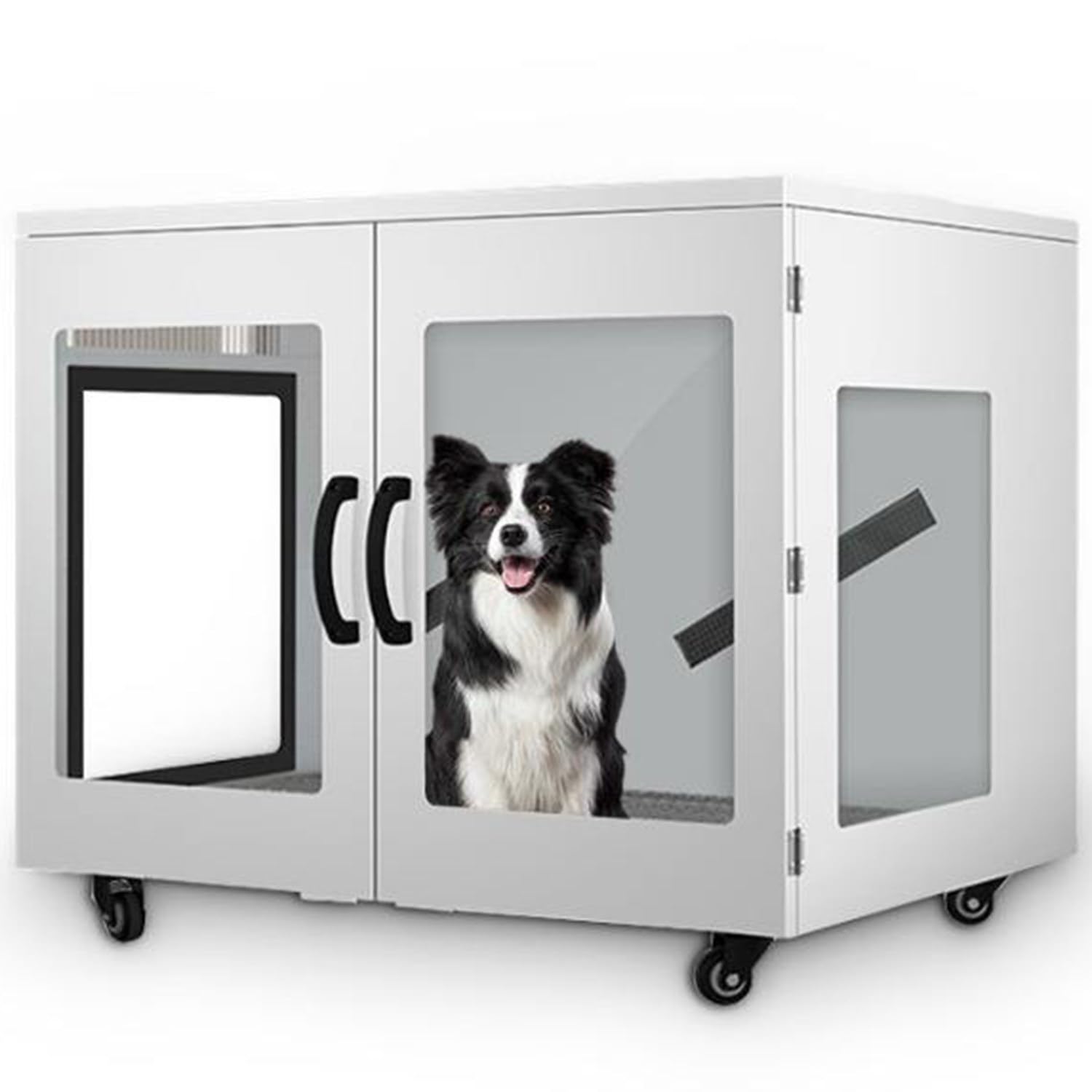 Qiang Caja Secadora para Mascotas 3000W para Gatos Y Perros Grandes Secador Automático Ultra Silencioso para Cuidado De Mascotas,Secado 360​​°,con Control Temperatura,Base Extraíble