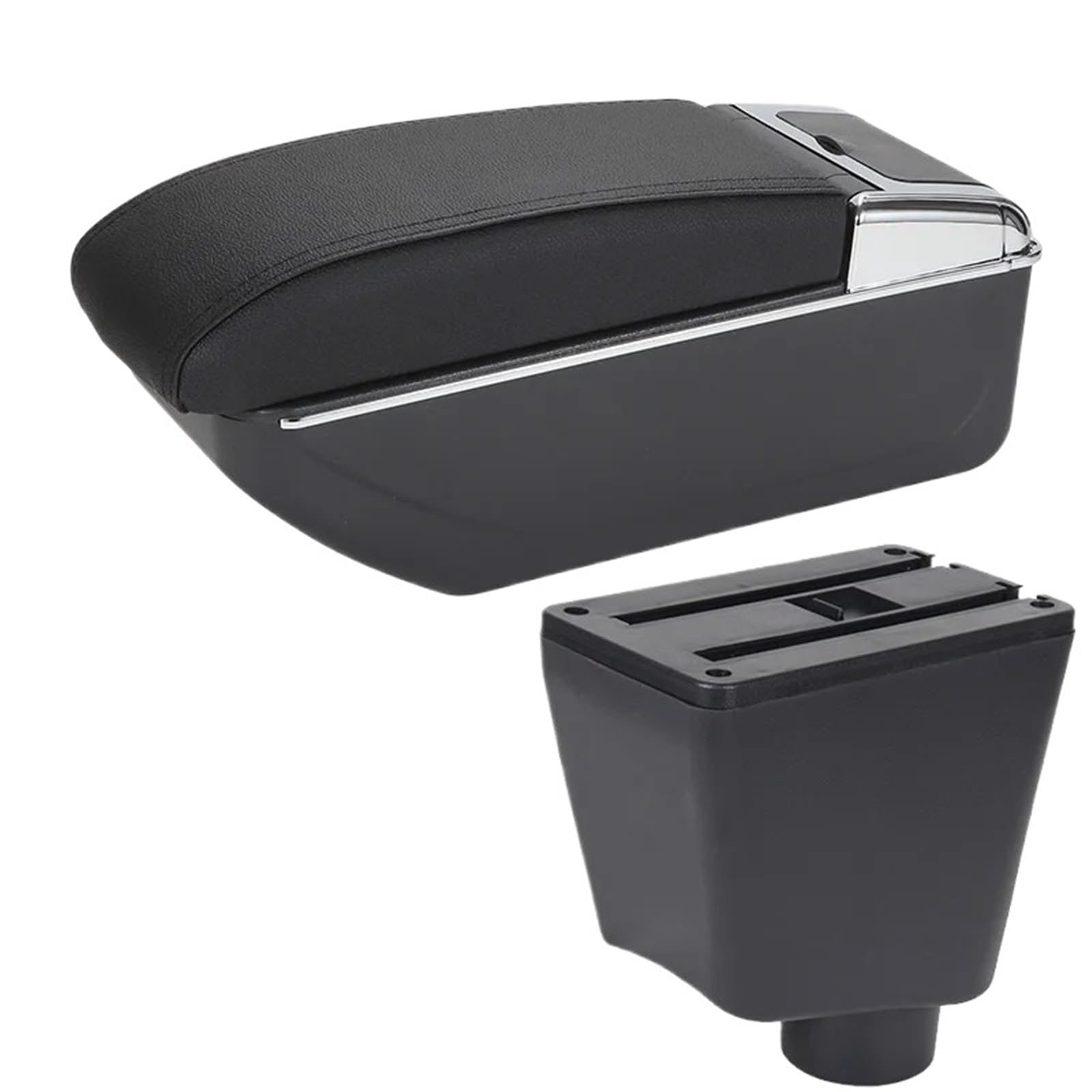 AWGNTQQ Car Armrests For Captur For Clio 4 For Clio 3 III IV Car Armrest Box Accessorie Storage Parts Dedicated Interior Retrofit(B2 black line 7USB)