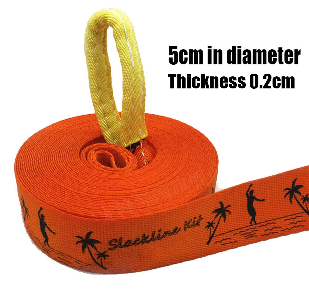 Slackline Slackline dla dorosłych i dzieci, do treningu równowagi, trwały poliester, długość od 15 m do 30 m, idealna do użytku na trawie, na plażę i w parku