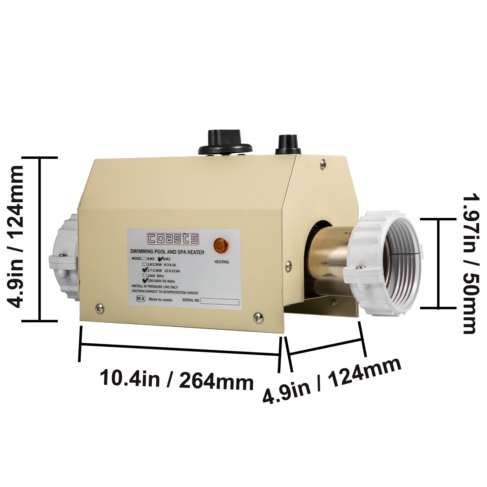 3KW podgrzewacz basenowy wanna z hydromasażem elektryczny podgrzewacz wody termostat do wanny basenowej SPA sprzęt do basenu Mocniejszy i wydajniejszy