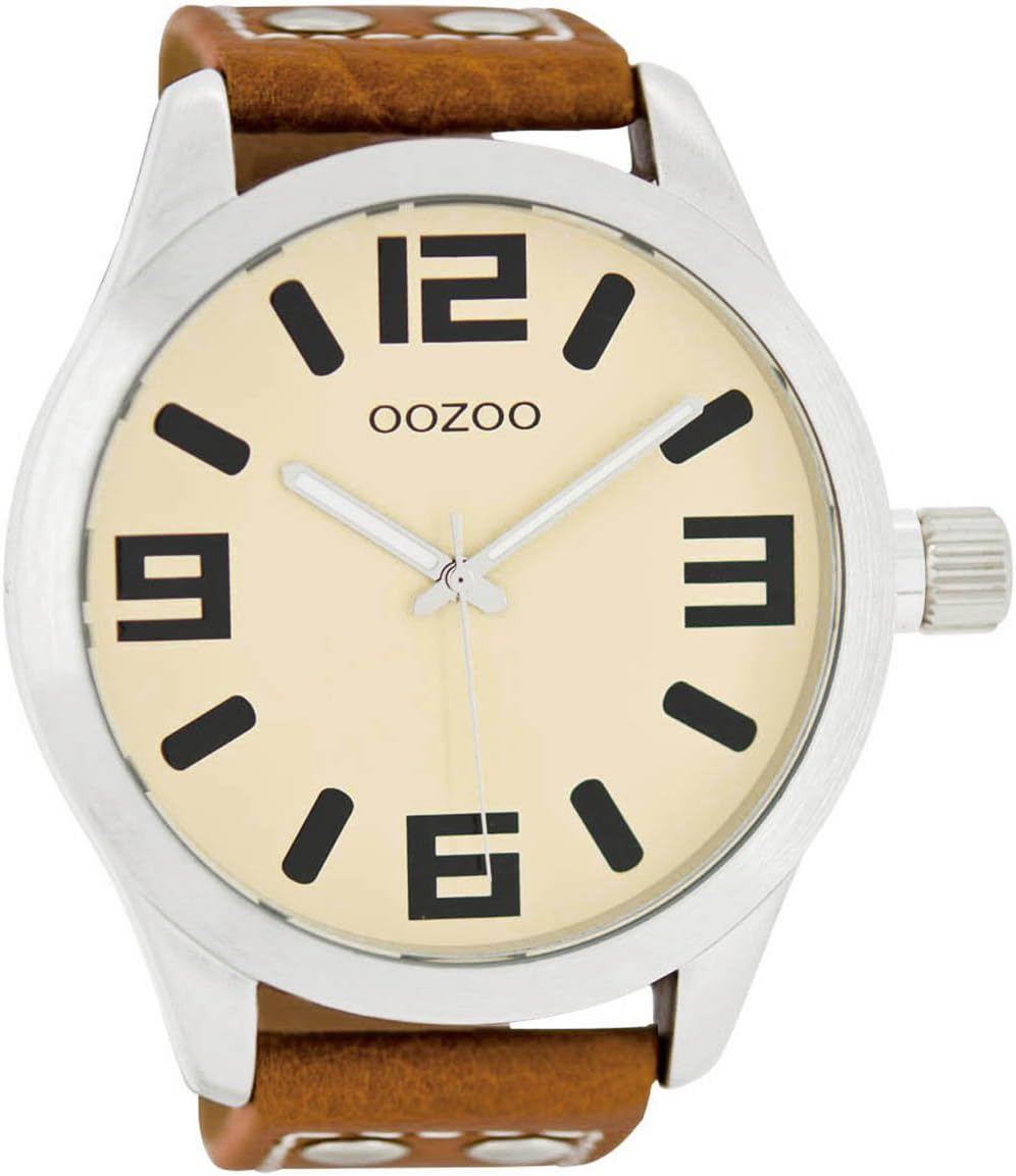 C1002 - Men's Watch, Leather Strap, Strip