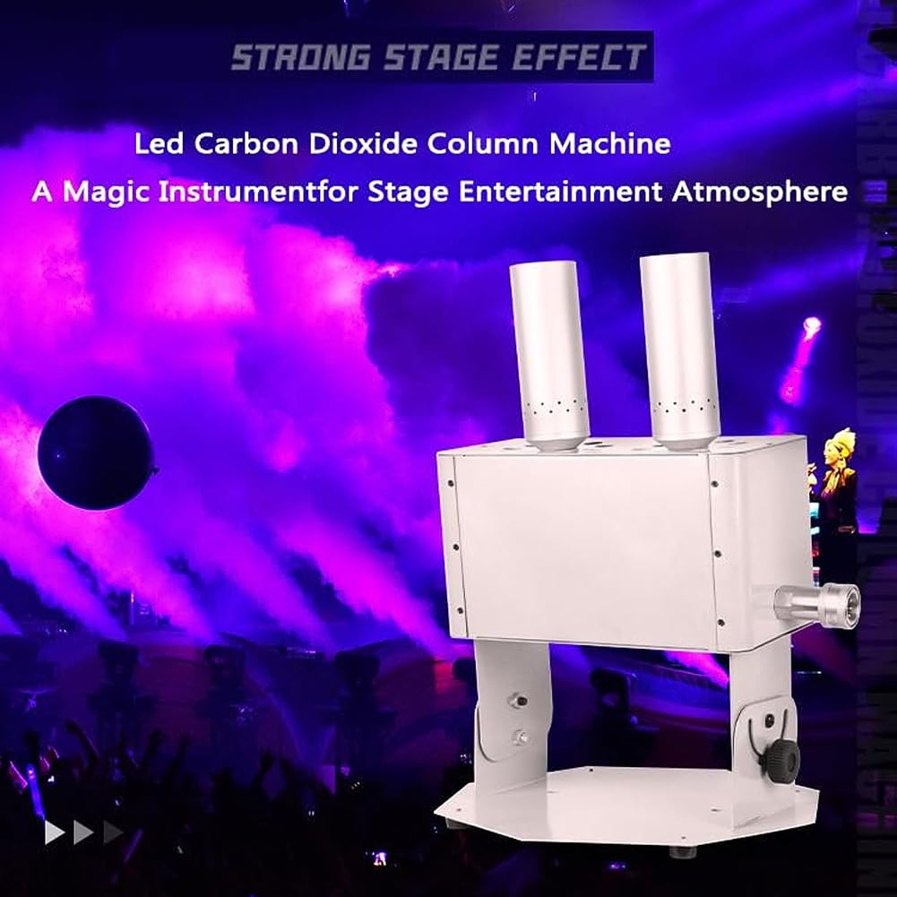 Máquina de Chorro de CO2 de Doble Cabezal, máquinas de Niebla de Escenario de 100 W, máquina de Chorro criogénico de CO2, máquina de Niebla de Humo de Columna de CO2 con Efecto de Escenario con
