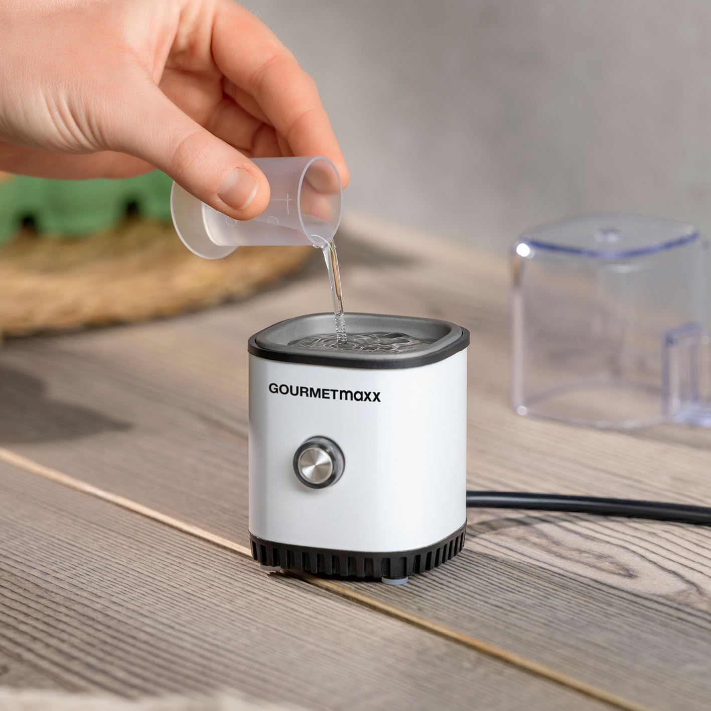 GOURMETmaxx Jajowar na 1 jajko | bojler do jajek z wykrawaczem do jajek w miarce | Egg Cooker – 3 stopnie twardości do Twojego kieliszka do jajka | designerski jajowar mały – części nadające się do