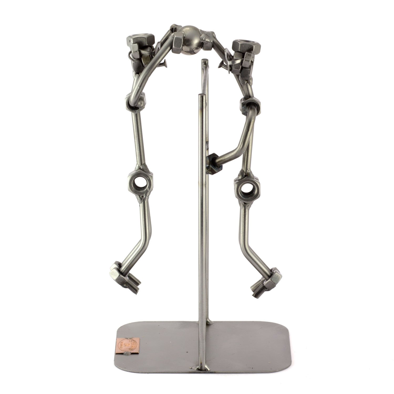 Steelman24 I Omini di Viti Calcio con Portabiglietti da Visita I Idee Regalo Originale I Soprammobili in Metallo I Modellino