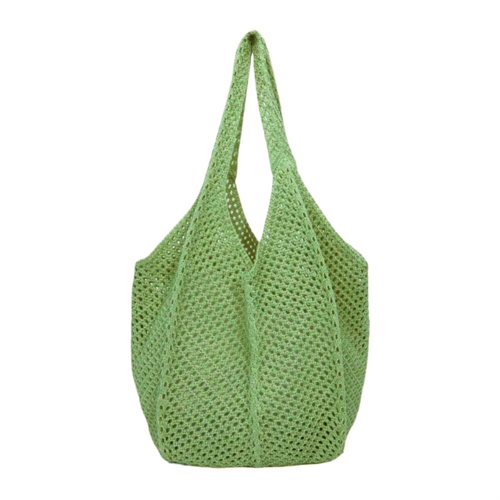 EBZFASO Crochet Mesh Beach Tote Bag